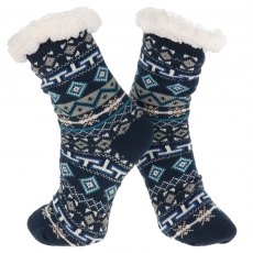 Nuzzles Fleece Aztec Sock Assorted