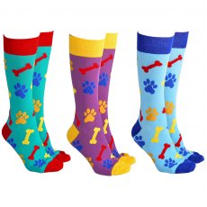 Sock Society Phase 10 Bone & Paw Sock Assorted