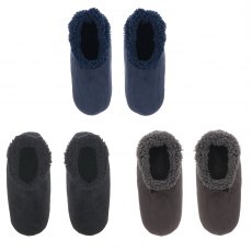 Snoozies Corduroy Brushed Mens Slipper Sock Assorted