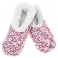 Snoozies Popcorn Stitch Slipper Sock Assorted Size S