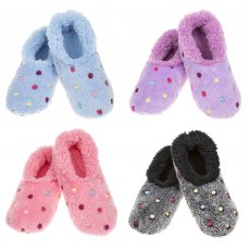 Snoozies Lots A Dots Slipper Sock Assorted