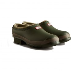 Hunter Gardener Clogs Dark Olive/Clay