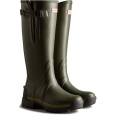 Hunter Balmoral Adjustable Neoprene Lined Wellington Olive