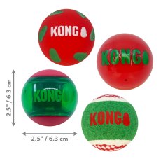 Kong Holiday Occassions Balls 4 Pack