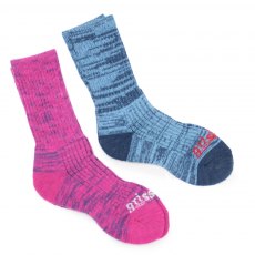 Grisport Merino Wool Sock Pink/Blue 2 Pack