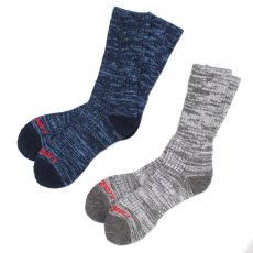 Grisport Merino Wool Sock Navy/Grey 2 Pack