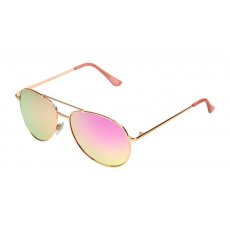 Reflective Sunglasses Pink/Gold