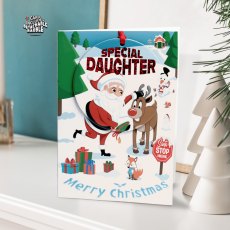 Personalised Bauble Christmas Card Special Daughter