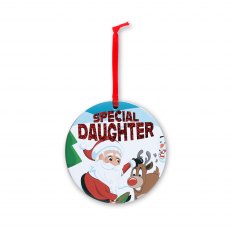 Personalised Bauble Christmas Card Special Daughter