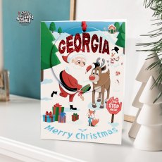 Personalised Bauble Christmas Card G