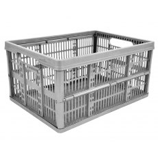 Fold Flat Storage Crate Grey