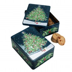 Farmhouse Salted Caramel Biscuits Christmas Tree Tin 400g
