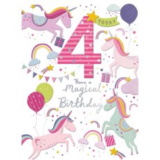 Magical 4th Birthday Card