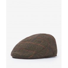 Barbour Wilkin Flat Cap Olive Herringbone Size M