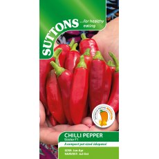 Suttons Sizzler Chilli Pepper F1 Seed