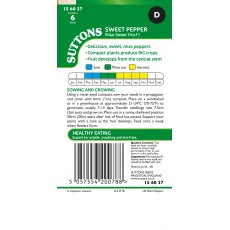 Suttons Sweet Pepper Pillar Sweet Trio F1 Seed