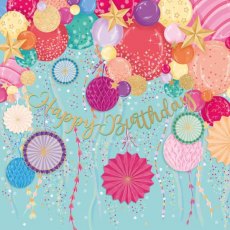 Beaux Chic Balloons & Stars Birthday Card
