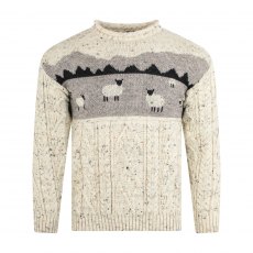 J M Cooper Sheep Jumper Aran Nepp Size XXL