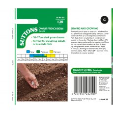 Suttons French Bean Dwarf Phaseolus Seeds