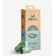 Beco Mint Poo Bags With Handle 120 Pack