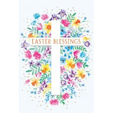 Easter Blessings Cross Card