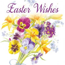 Easter Wishes Bunch Of Flowers Card