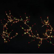 Red Berry Branch Garland Warm White 1.8m 72 LEDs Red Berry Branch Garland Warm White 1.8m 72 LEDs