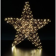 Light Up 3D Black Star Warm White 35cm 160 LEDs Light Up 3D Black Star Warm White 35cm 160 LEDs