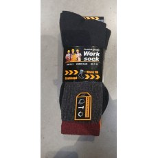 Value Workwear Sock 3 Pack Assorted