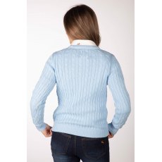 Rydale Emma Cable Knit Jumper Soft Blue Rydale Emma Cable Knit Jumper Soft Blue