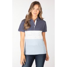Rydale Byland Cow Polo Shirt Denim/White/Blue