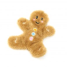 Happy Pet Unstuffed Crinkle Gingerbread Man Dog Toy