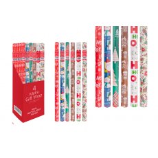 Christmas Gift Wrap 4m Assorted