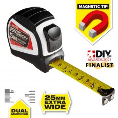 Dekton Fatboy Magnetic Tape Measure 5m x 25mm
