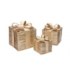 Three Kings Champagne Braid Faux Gift Box 3 Pack
