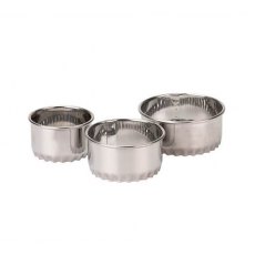 Just The Thing Stainless Steel Fluted Cookie Cutters 3 Pack