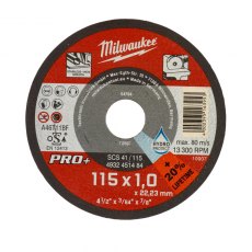 Milwaukee Pro+ SCS41 Cutting Disc 115mm x 1mm