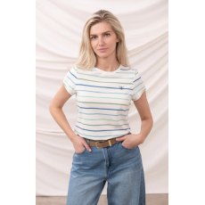 Lighthouse Causeway T-Shirt Blue Sage Stripe
