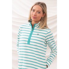 Lighthouse Shore Sweatshirt Soft Teal Stripe
