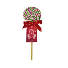 Red, White & Green Spiral Lolly 55g