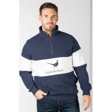 Rydale Byland Pheasant Sweatshirt Navy/White/Navy