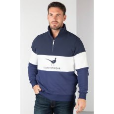 Rydale Byland Pheasant Sweatshirt Navy/White/Denim