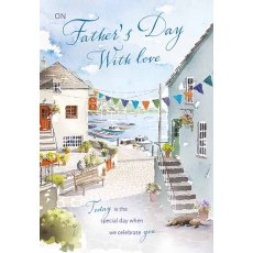 Father's Day Harbour Scene Card