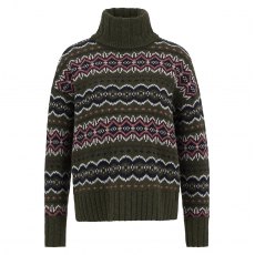 Barbour Helen Knitted Jumper Olive Multi