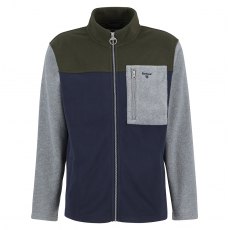 Barbour Colourblock Full Zip Fleece Navy