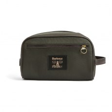 Barbour Wax Washbag Olive/Beacon