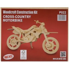 Quay Cross Country Motorbike Wooden Craft Kit