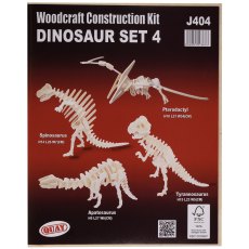 Quay Dinosaur Set 4 Wooden Craft Kit Assorted