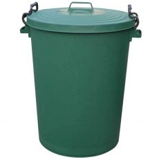 Clip On Lid Dustbin Green 110L