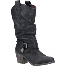 Rocket Dog Sidestep Mid-Calf Western Boot Black